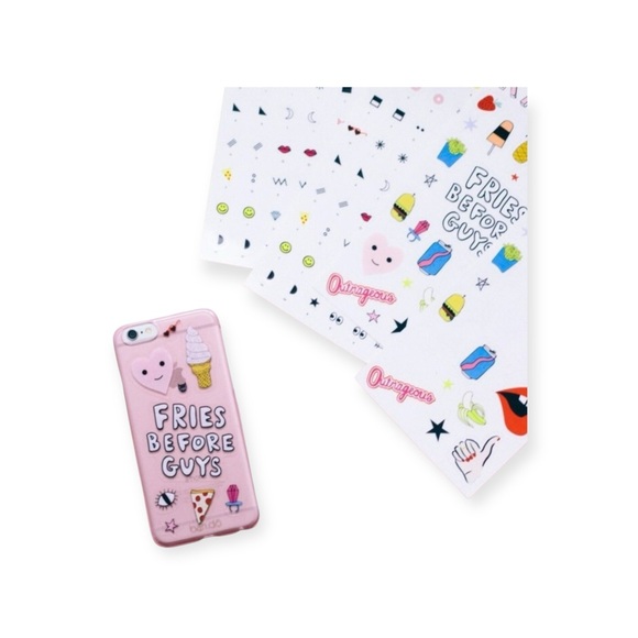 new Bando  Fries Before Guys  iPhone 6 7 8 Case  Clear Pink Lips Stickers  - Picture 3 of 15